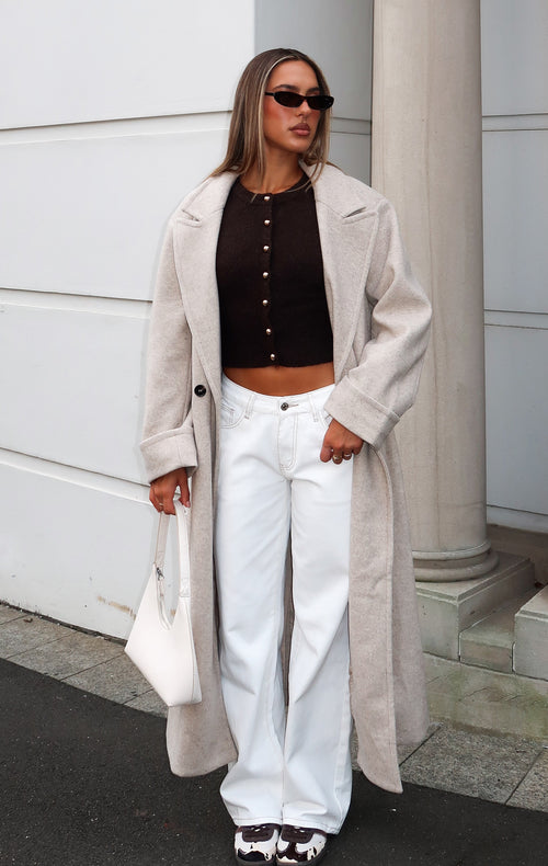Winter Holiday Oversized Coat Oat