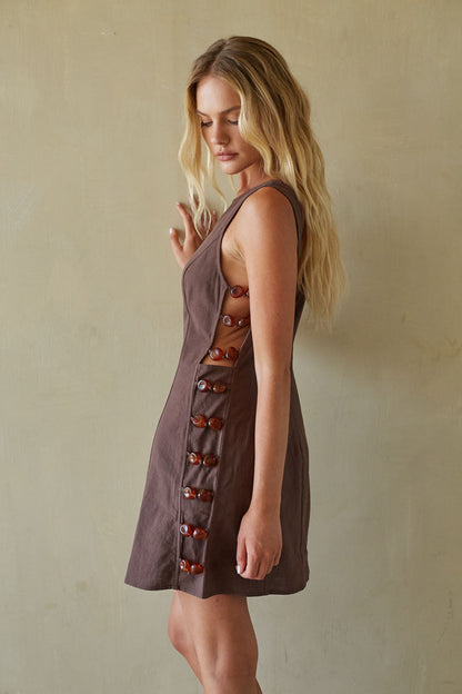 Zayla Beaded Mini Dress